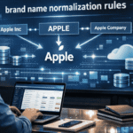 Brand name normalization rules
