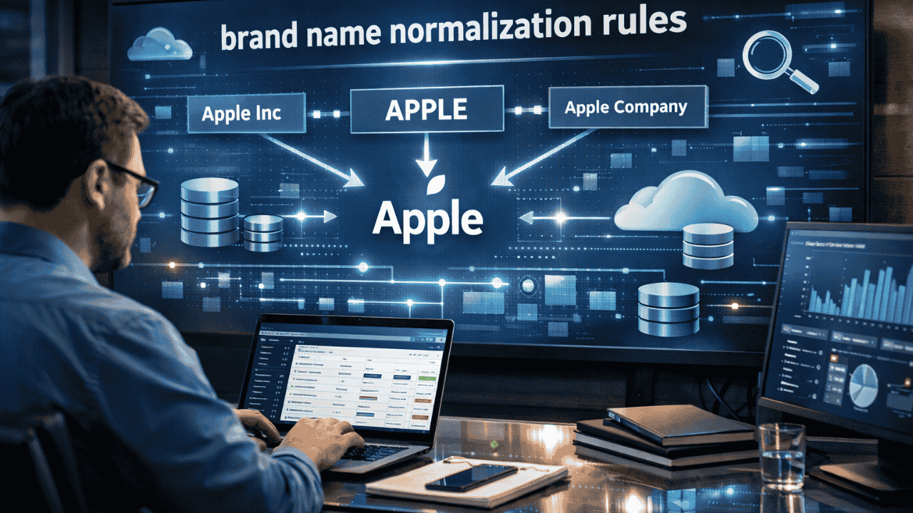 Brand name normalization rules